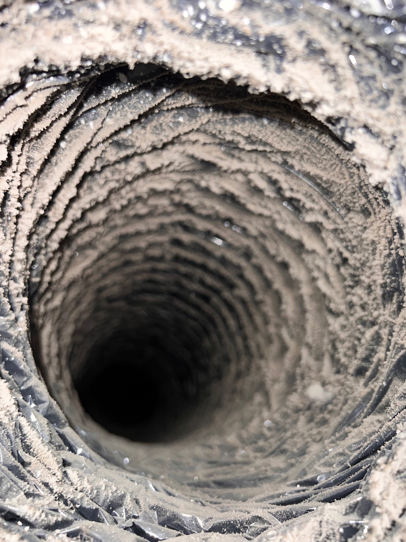 Air duct before cleaning