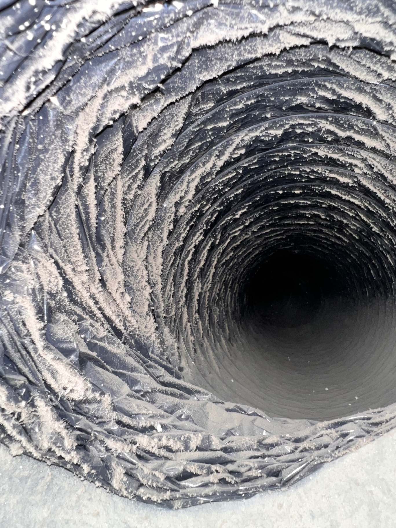 Air duct before cleaning